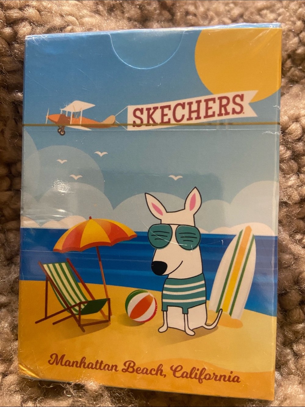 Skechers Beach Dog deck of cards  Blue, Yellow Manhattan Beach California